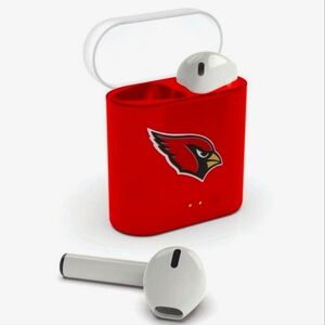 NFL Arizona Cardinals Bluetooth True Wireless Earbuds with Charging Case NIB